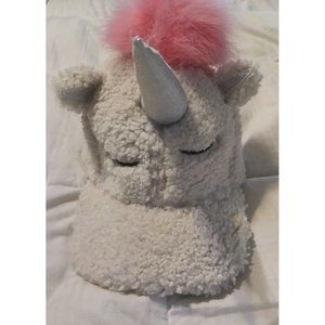 White Unicorn Hat Cap Adjustable With Pink Hair